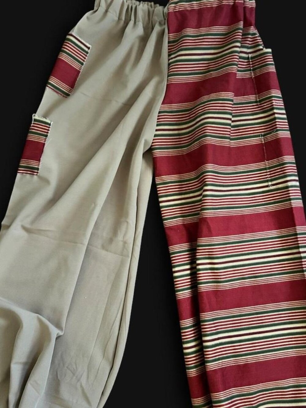 Handmade Striped Patchwork Pants | One of a Kind Pant